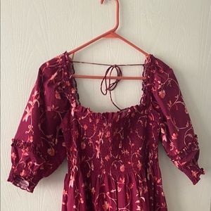 Hill House Home Nap Dress Nesli Red Botanical